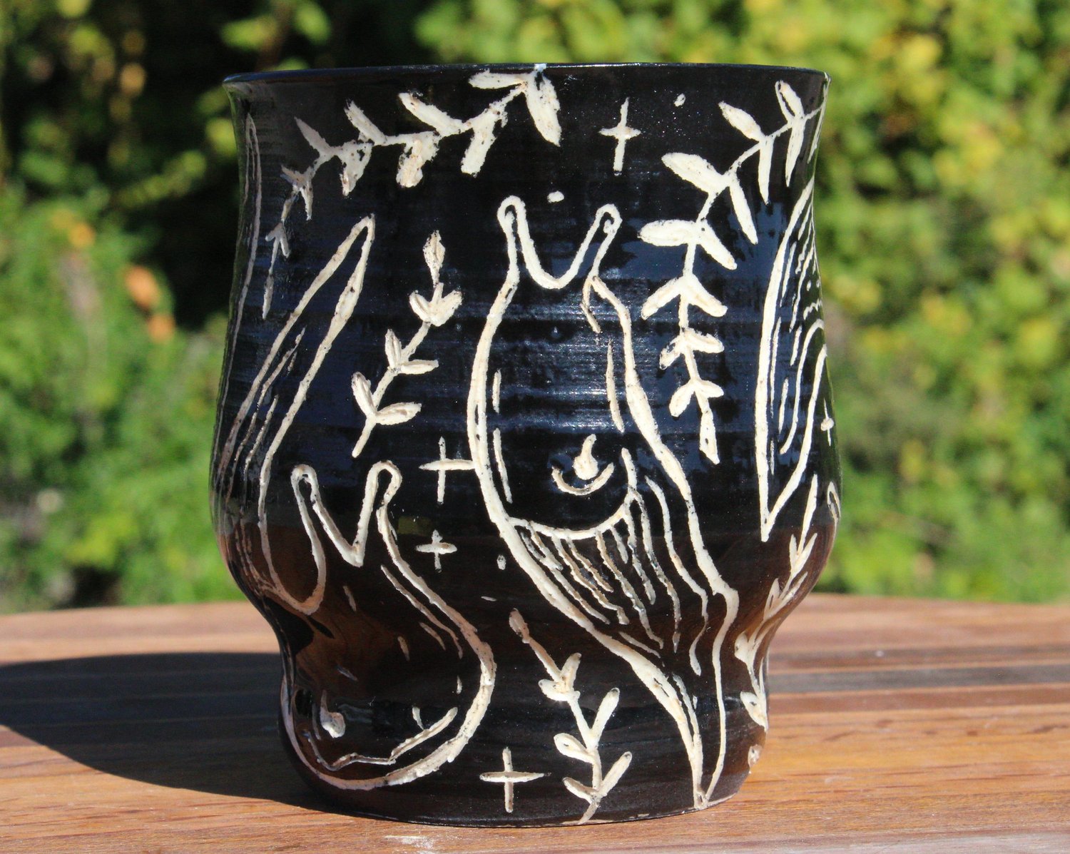 Sgraffito - Slugs Cup — Duneland Pottery